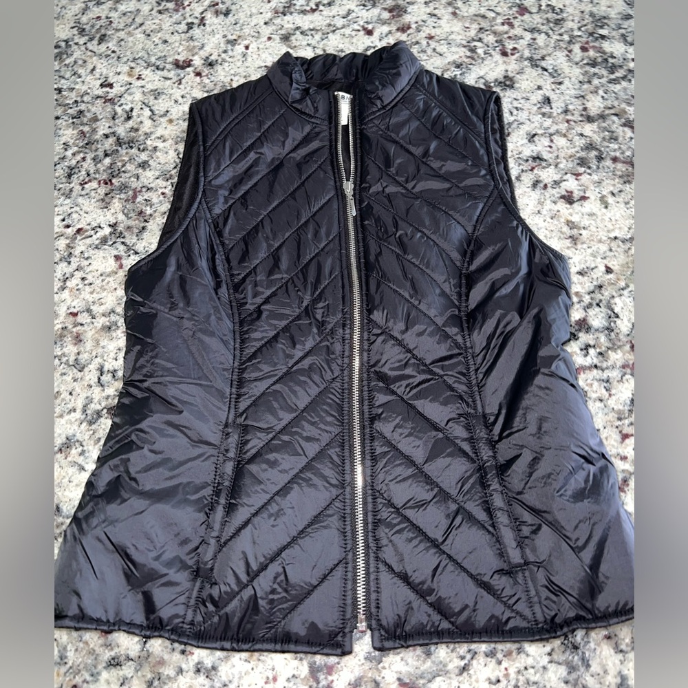 WHBM Black Quilted Vest